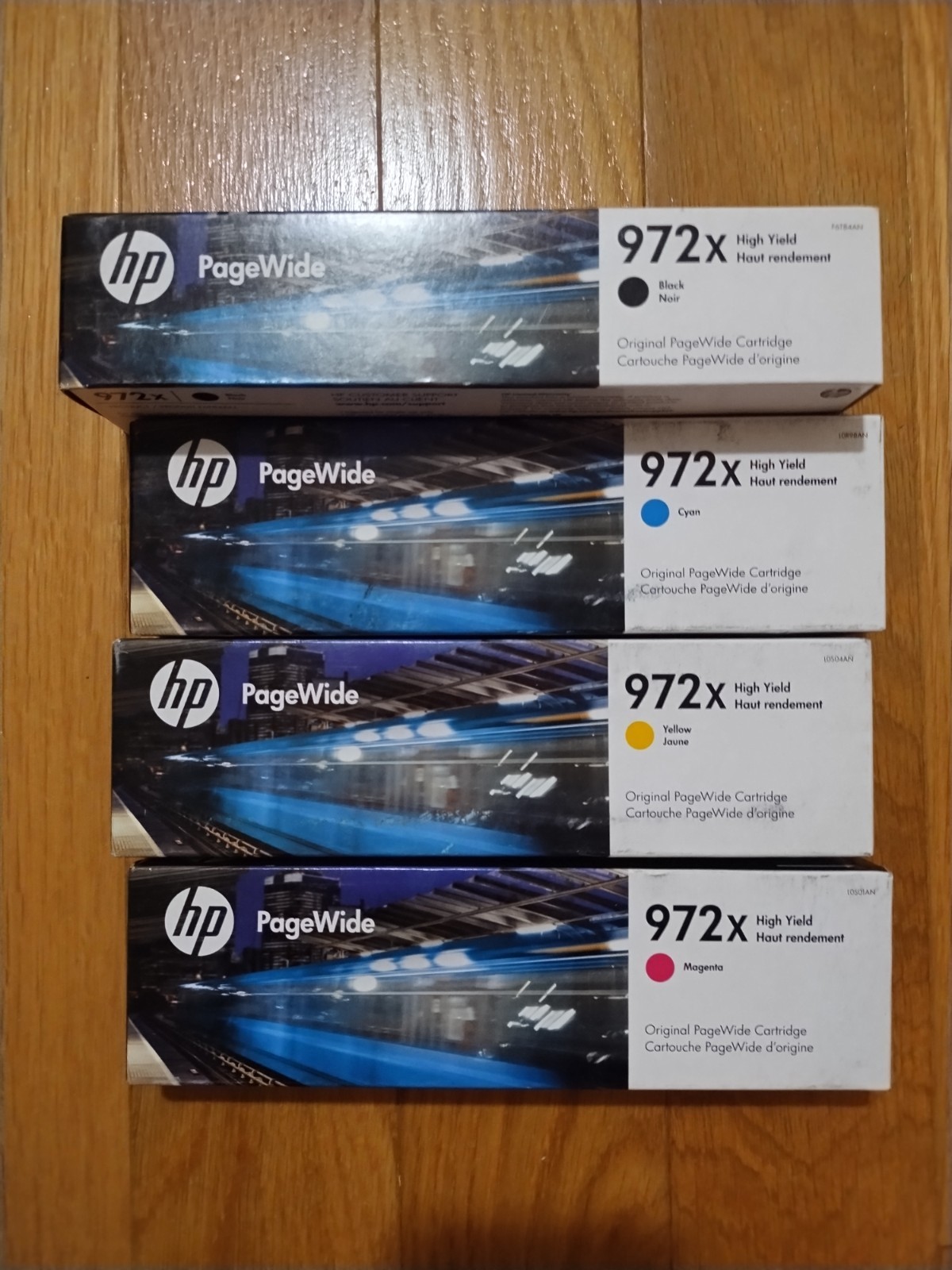 2020-21 Genuine Set 4 HP 972X LARGE Cartridges F6T84AN PageWide 452 477 552 577