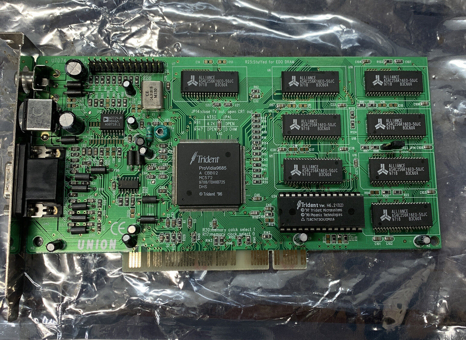 UNION Trident PCI Video Card TD9685 P14