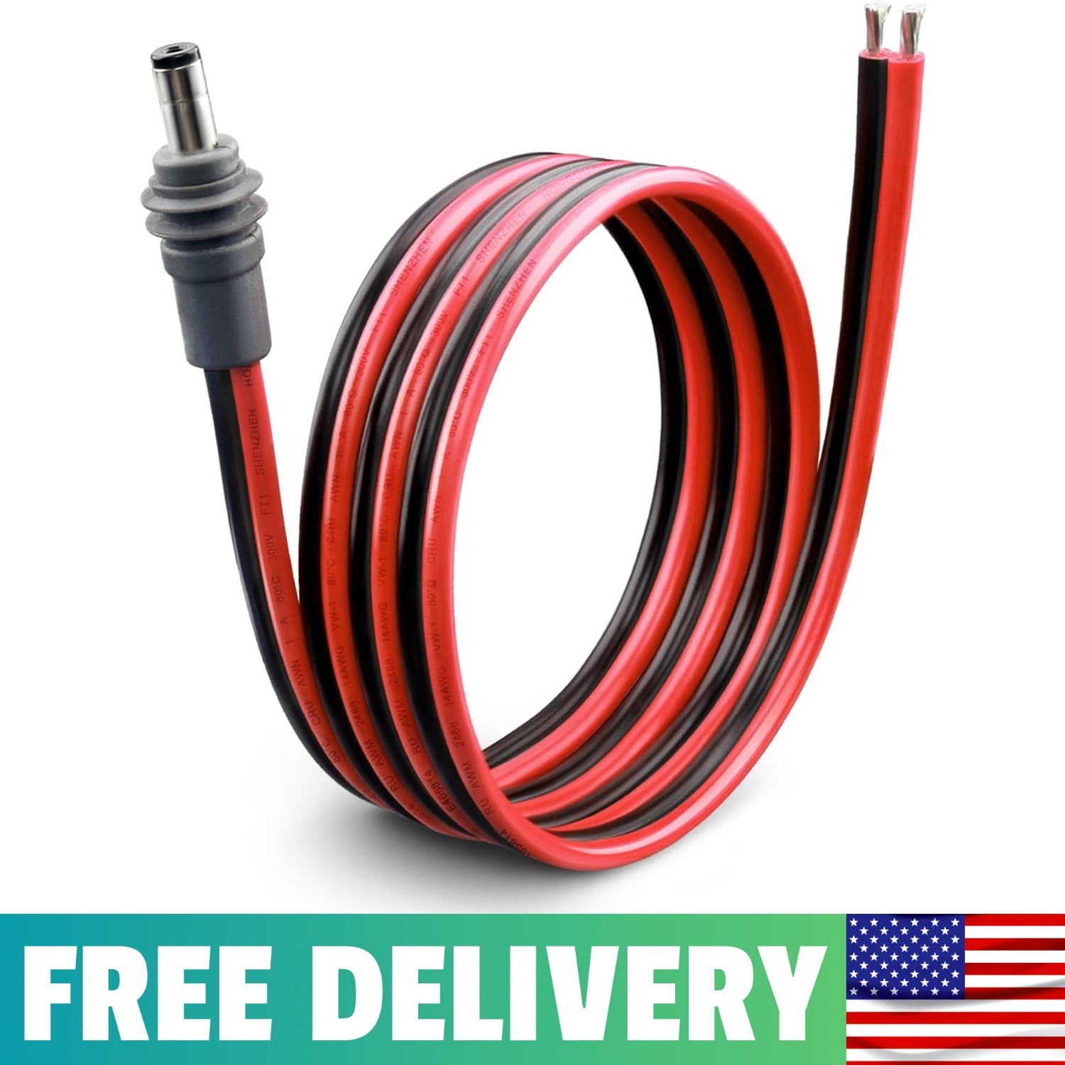 DC5521 Power Pigtails Cable for Starlink Mini - 14AWG 5.5mm x 2.1mm Male