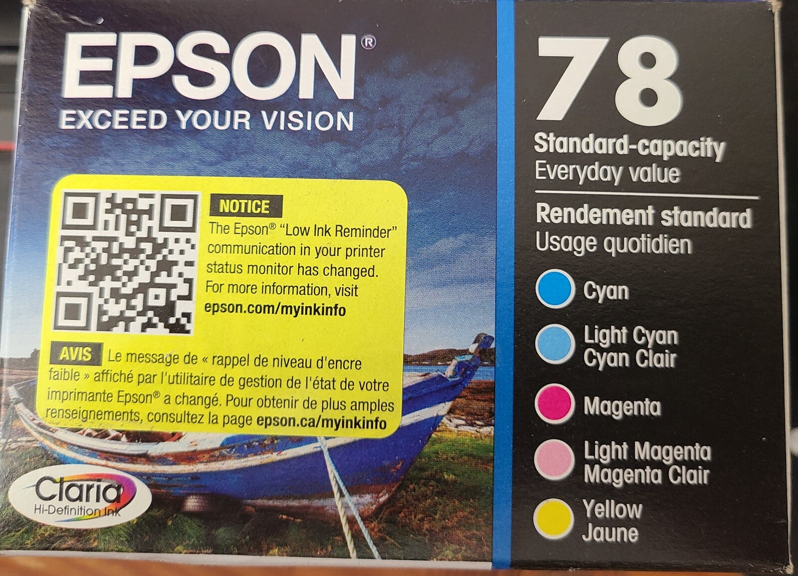 Epson T078920 Claria Hi-Definition 78 Standard-capacity Inkjet Cartridge 