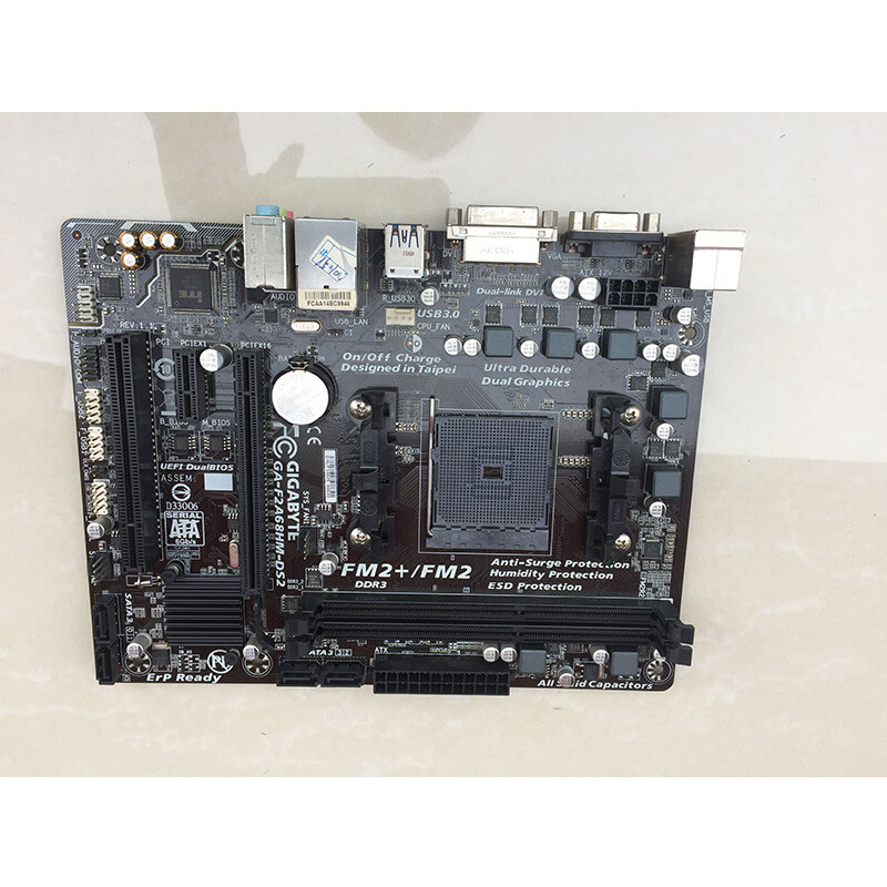 For Gigabyte GA-F2A68HM-DS2 AMD FM2+ A68 Motherboard DDR3 Tested OK