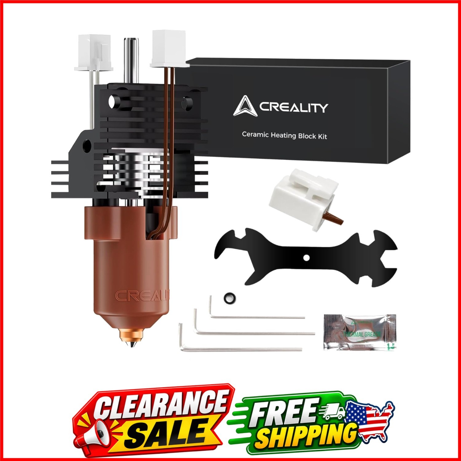 Official 2025 K1/K1C/K1 SE/K1 Max Hotend Kit, Upgrade Ceramic Heating Block K...