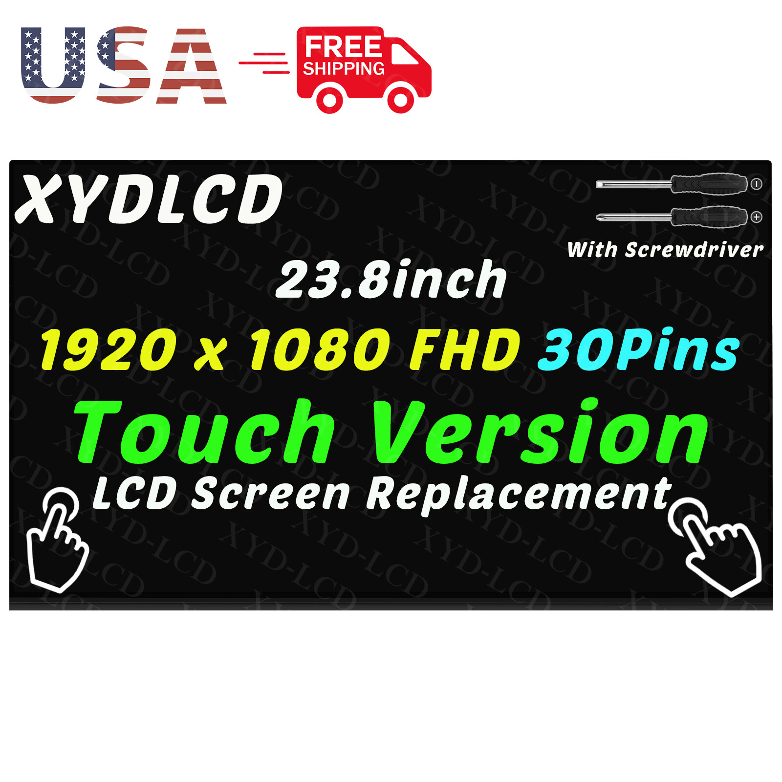 23.8in for HP 24-DF1053W 24-DP0224 All-in-One L91416-002 LCD Screen Replacement