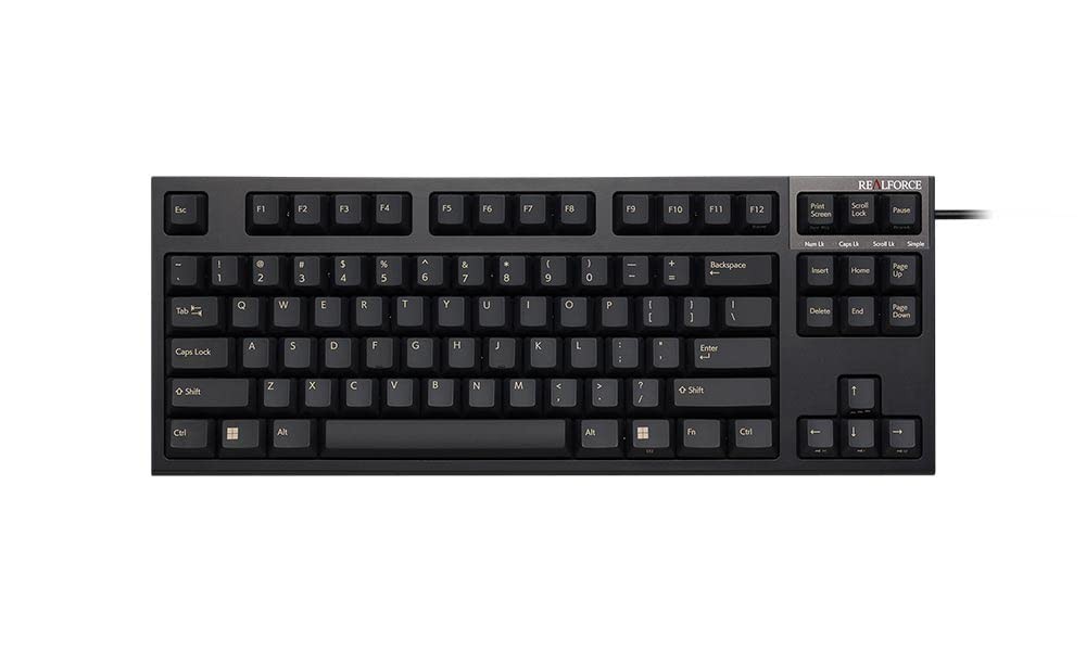 Topre REALFORCE R3S R3SD11 USB Keyboard US Layout 87 Keys 45g New