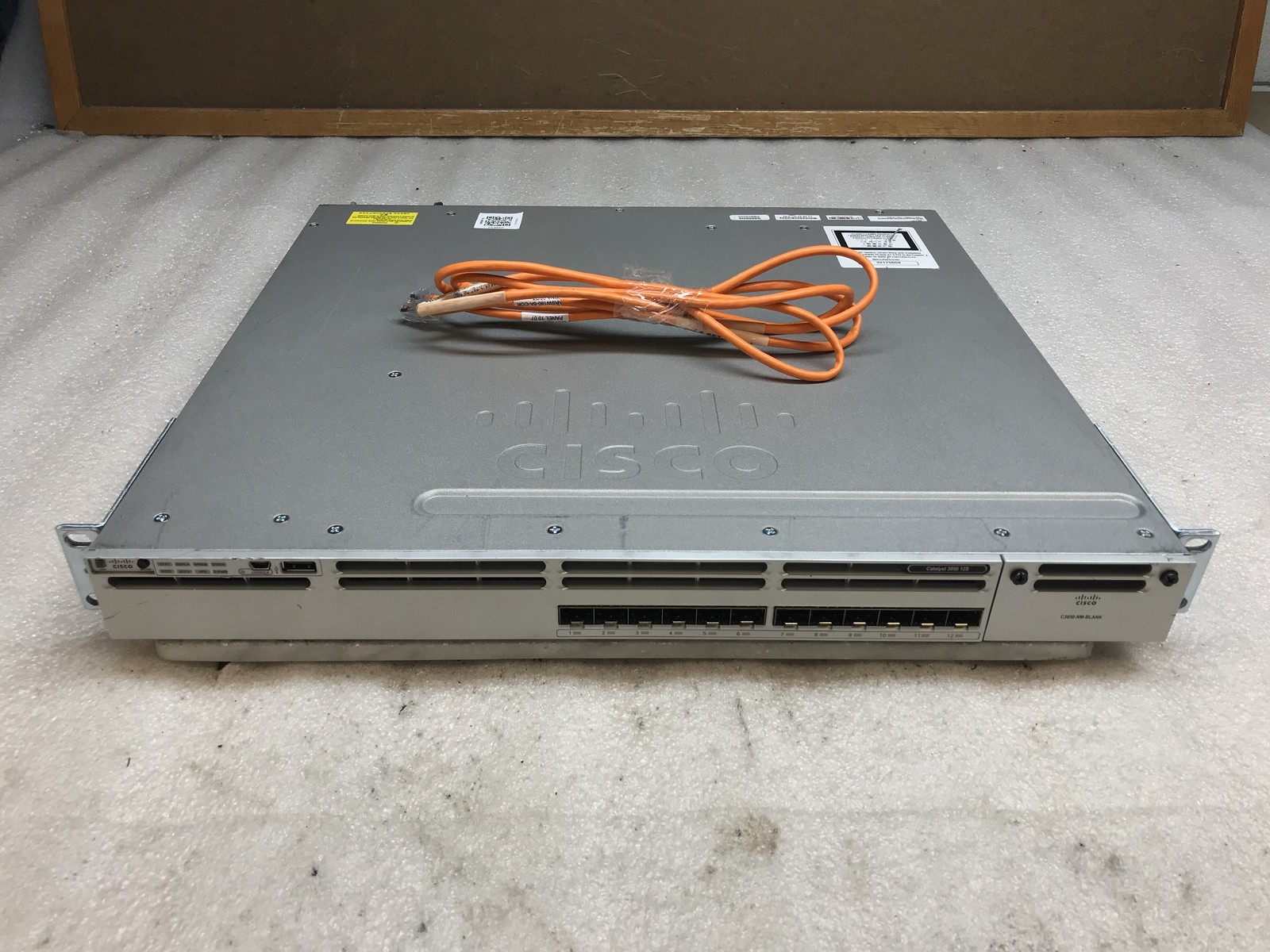 Cisco Catalyst WS-C3850-12S-S 12-Port Switch - Tested Reset w/ Rack Ears
