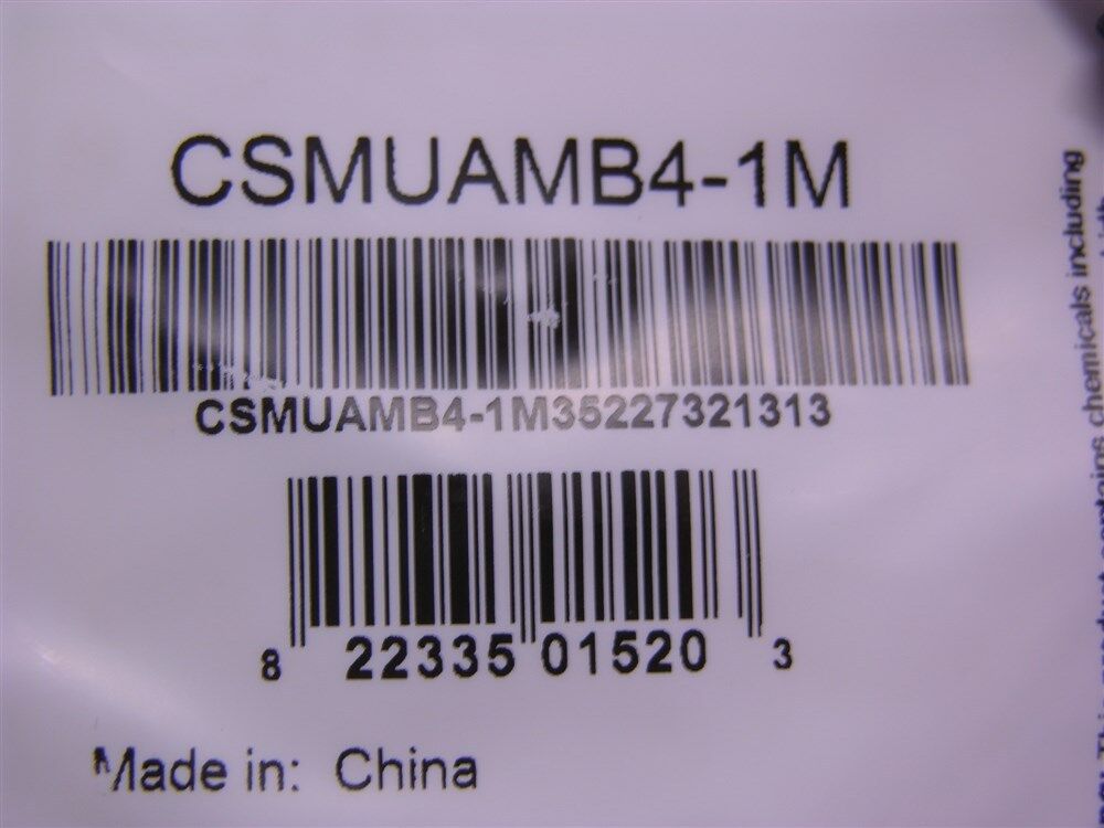 2 L-Com CSMUAMB4-1M Premium USB Cable Type A - Mini B 4 Position, 1.0m Cables 