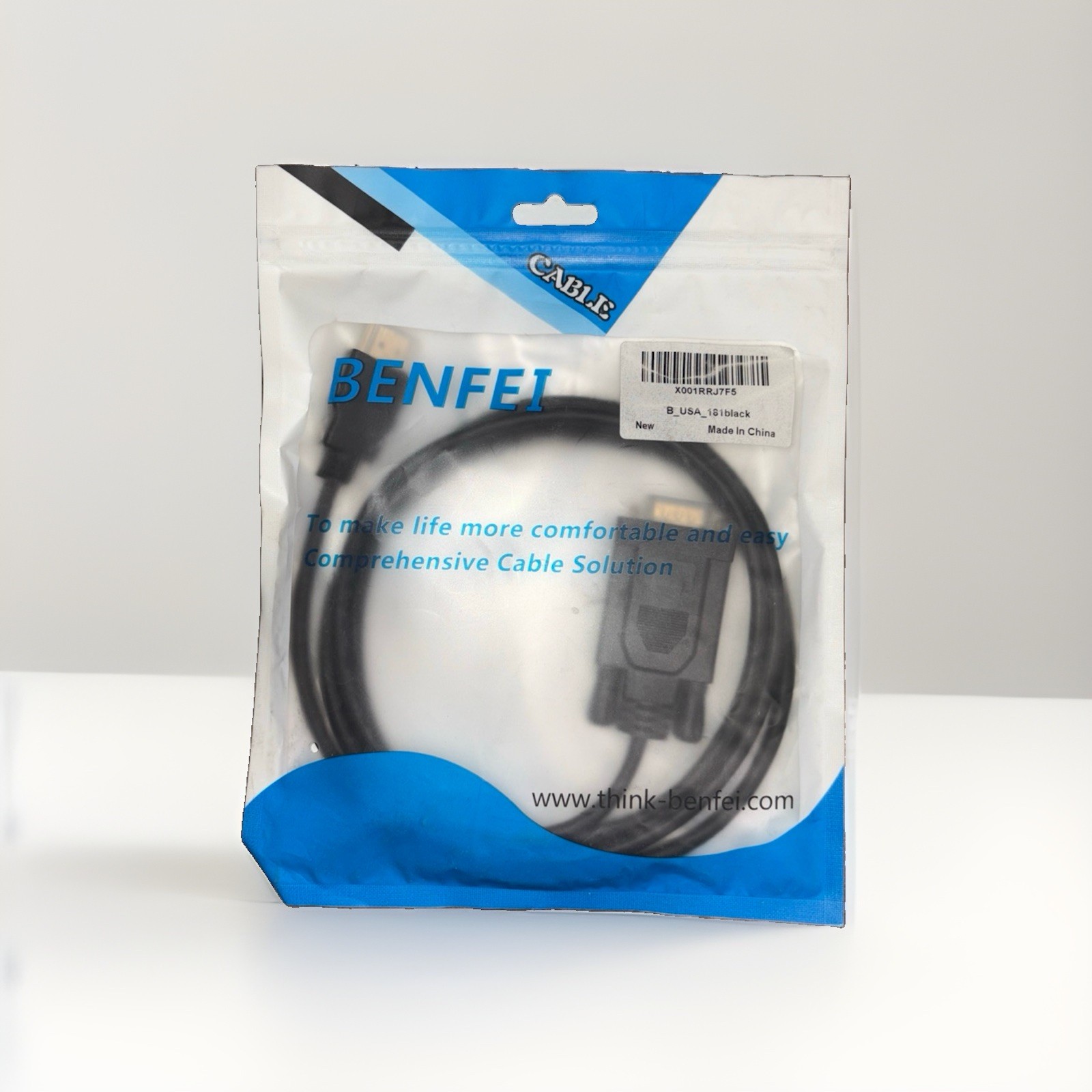 Benfei HDMI to VGA Cable Adapter 6 Feet, Gold-Plated