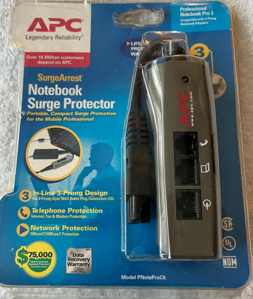 NEW Sealed APC Surge Arrest Professional Notebook Pro PNOTEPROC6 Surge Protector