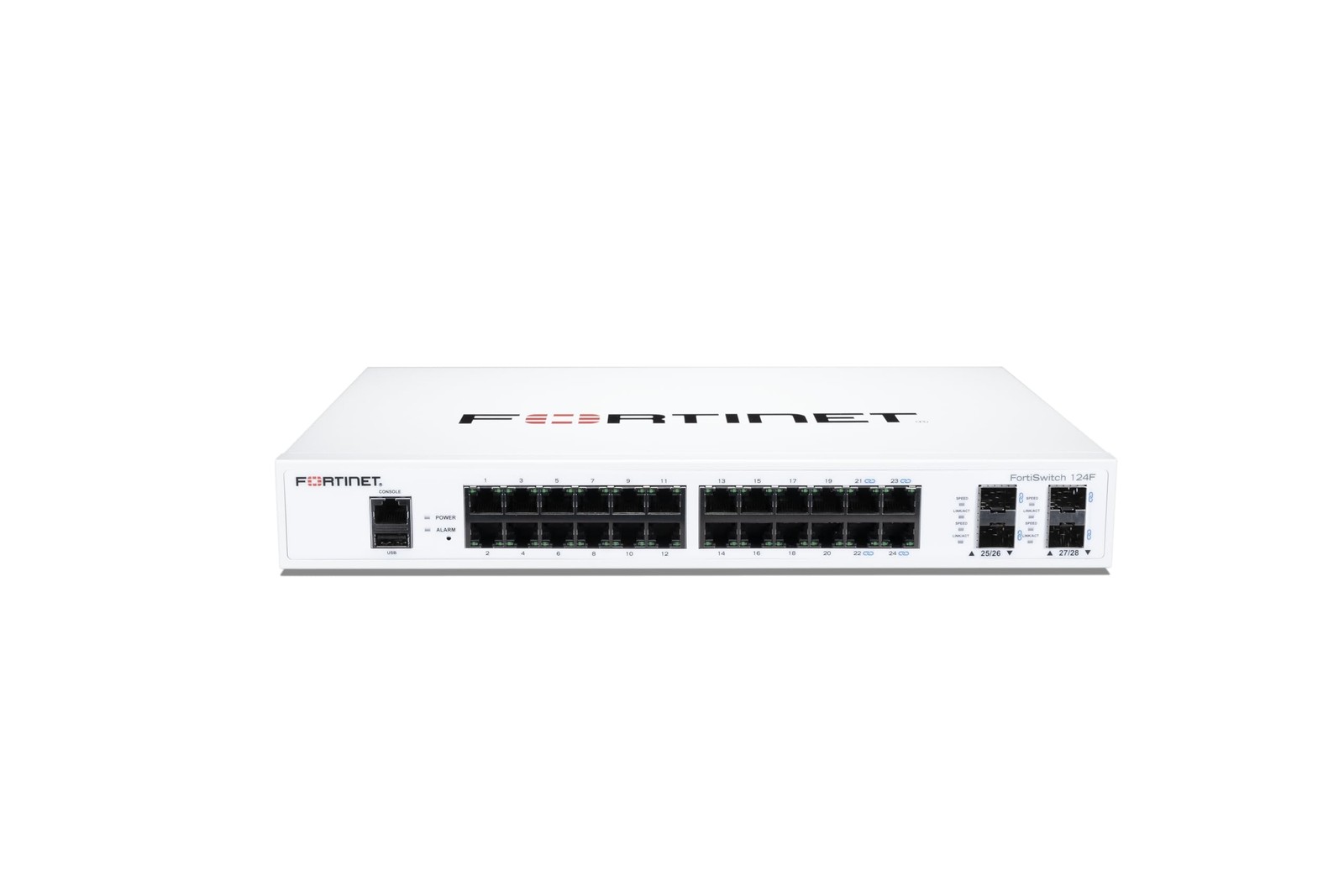 Fortinet FortiSwitch 124F Performance L2 Switch 24 GE 4 SFP+ Fanless FS-124F