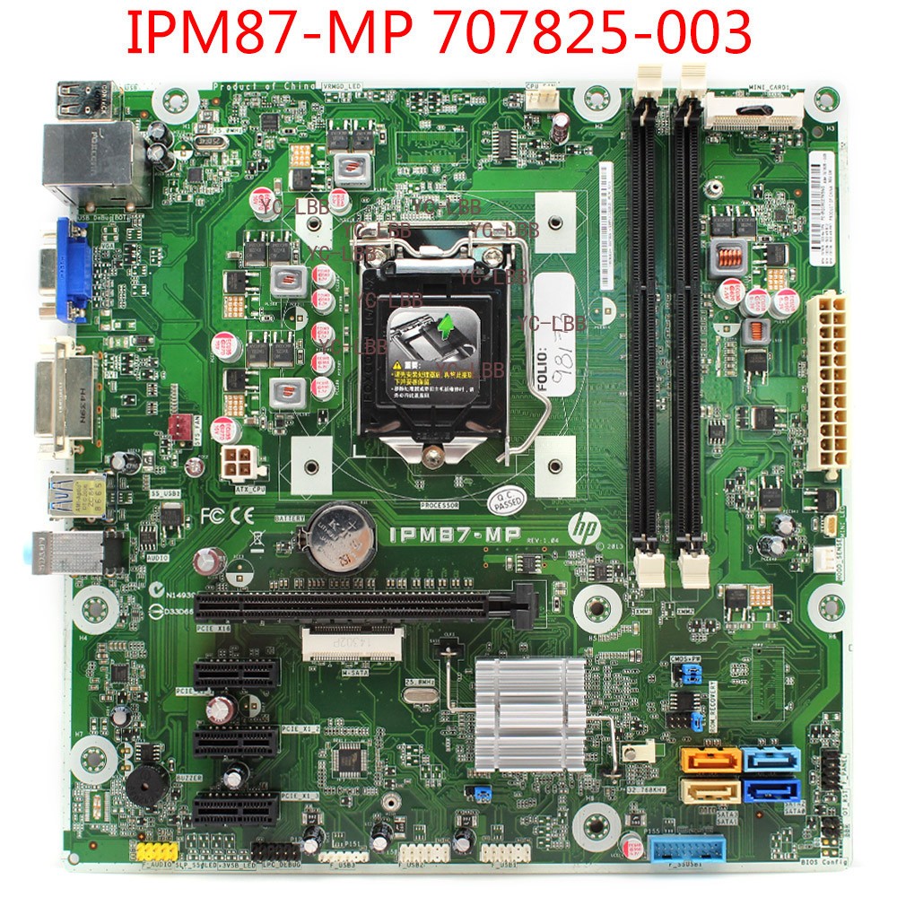 for HP PegatronIPM87-MP 707825-003 732239-503 Mainboard Intel H87 LGA 1150 XU