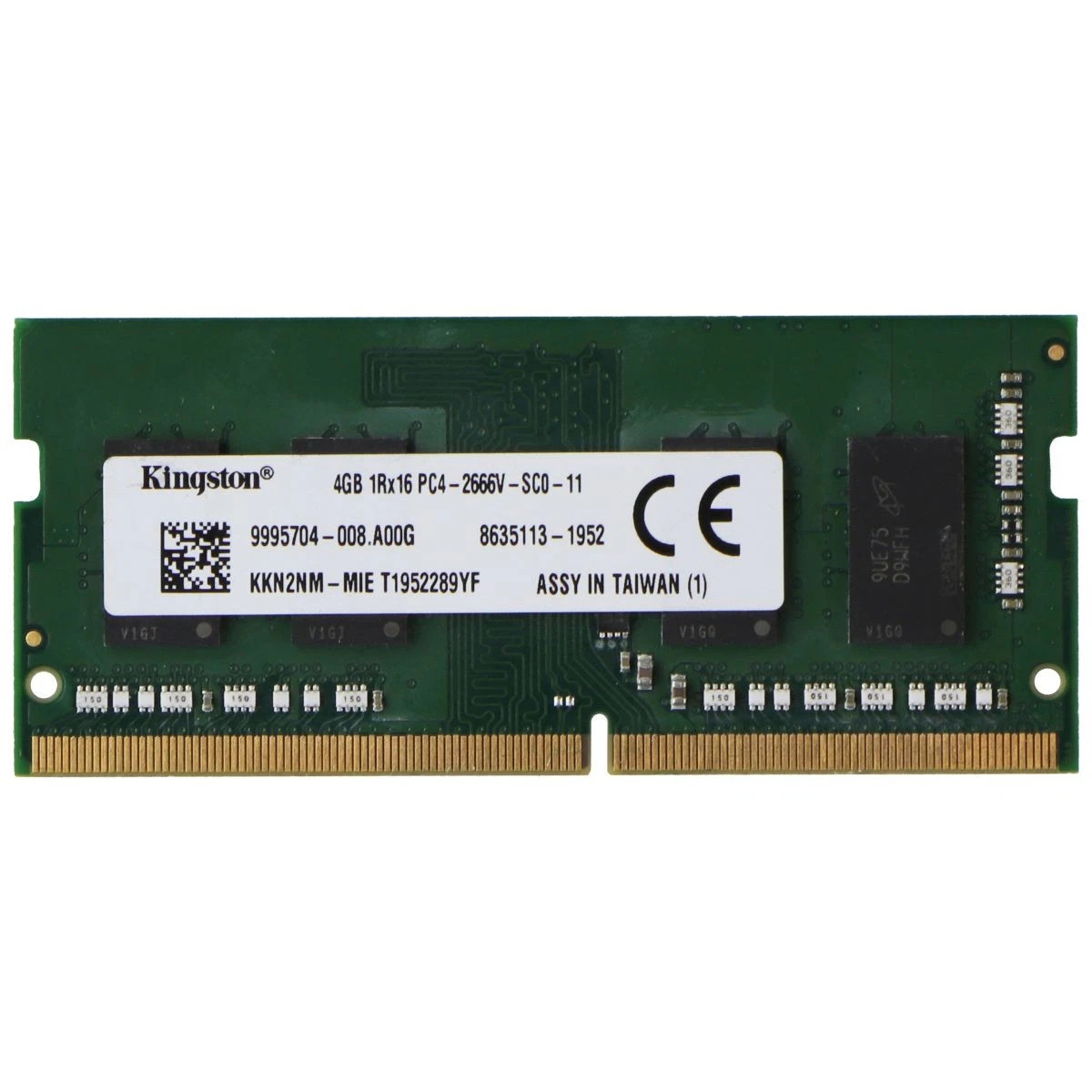 KINGSTON 4GB 1RX16 DDR4 SODIMM MEMORY RAM PC4-2666 - GREEN