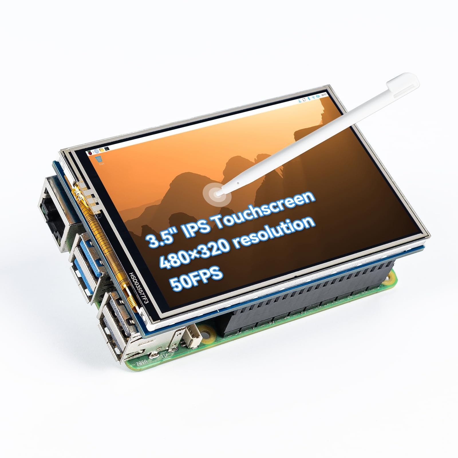 SunFounder 3.5 Inch 480x320 Touch Screen IPS LCD SPI Display Monitor with...