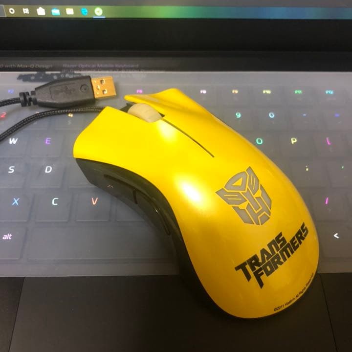 Razer Gaming Mouse DeathAdder Bumblebee Transformers 3 Wired Used