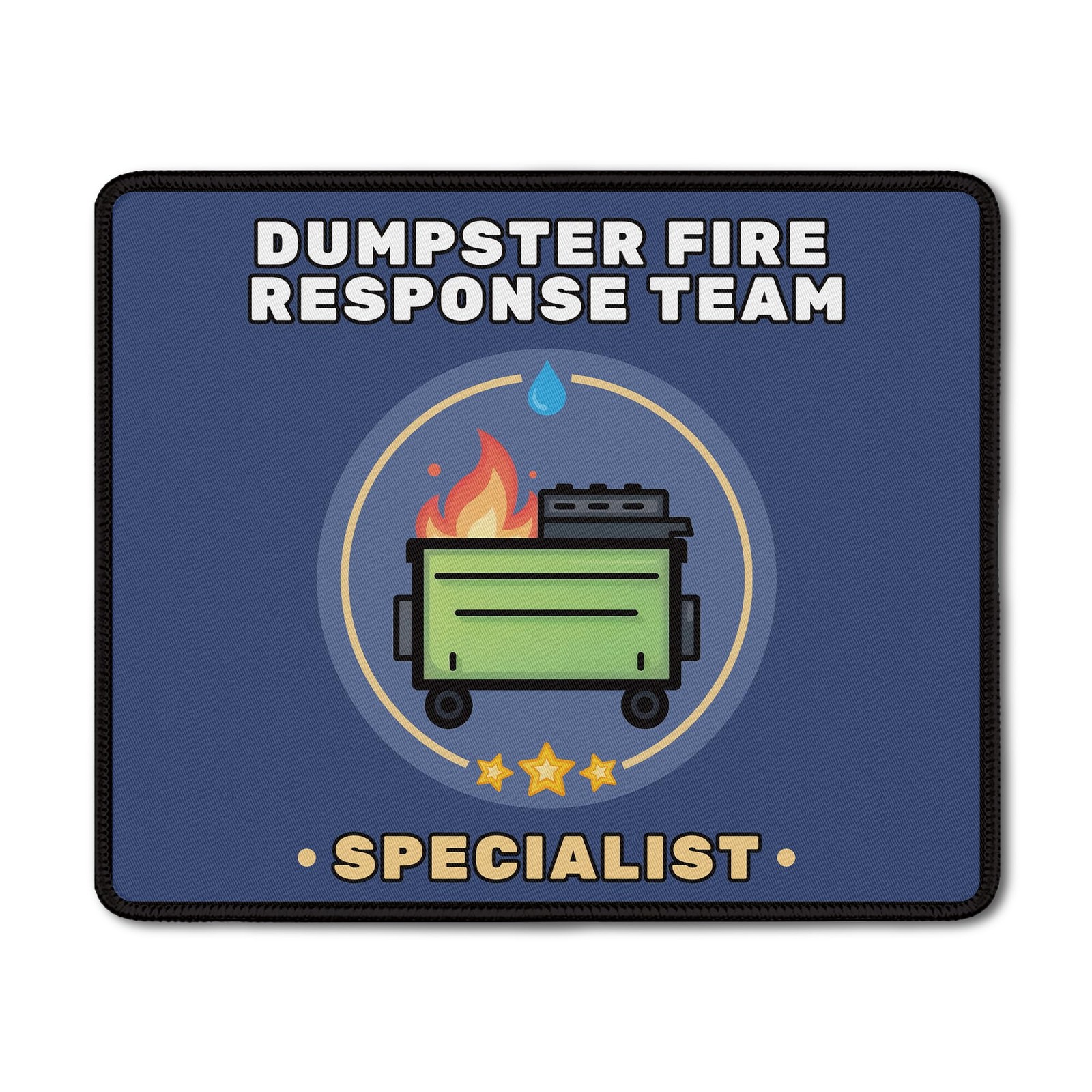 J069 Dumpster Fire Response Team Mouse Pad Work Laptop Desk 9.5x7.9 Inch