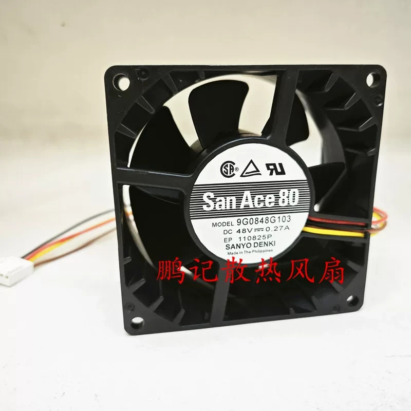 1PCS  Sanyo 9G0848G103 DC 48V 0.27A 8038 Fan