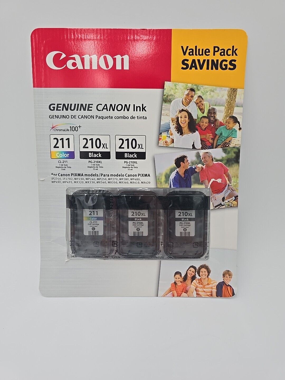 Canon PG-210XL and CL-211 Combo Genuine Ink Cartridges Sealed Value Pack New
