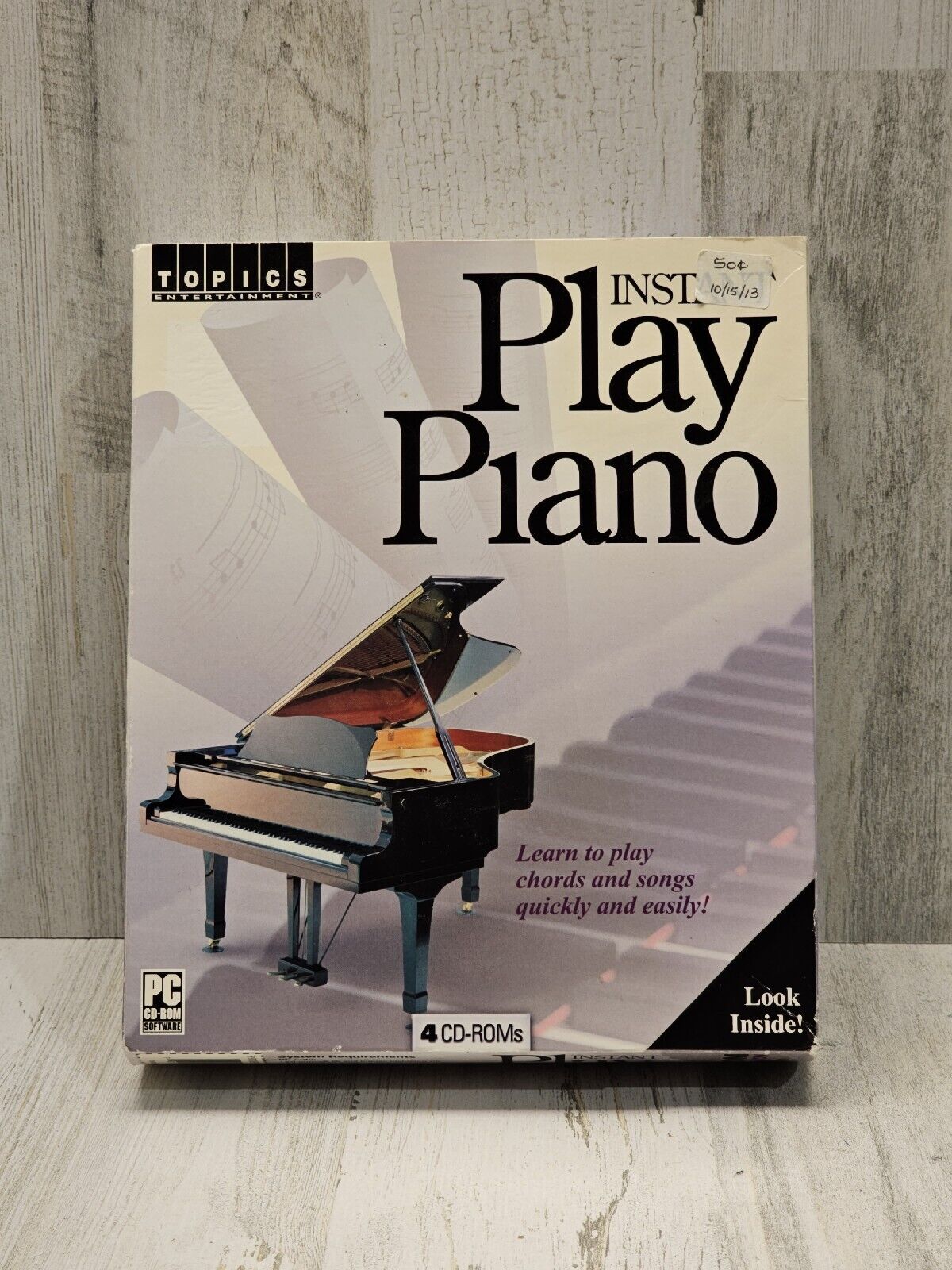 Instant Play Piano by Topics Entertainment CS-394S 4 CD-ROM Box Set PC Open Box