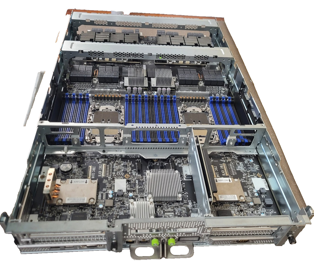 Nvidia DGX CPU TRAY E5 W/2 CX-7 MOD NO CPU/RAM/LID *FOR PARTS* *DMG* #73