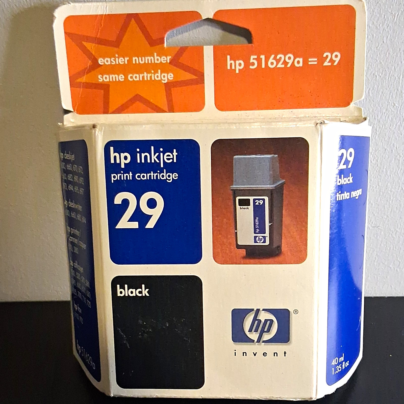 HP 29 Black Genuine Original Inkjet Ink Cartridge 51629A For HP Printer
