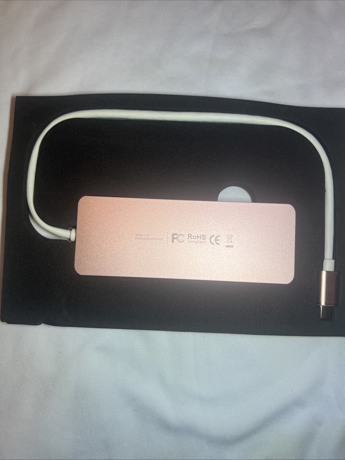 LENTION USB-C TO USB A & POWER DELIEVERY ADAPTER 0333 ROSE GOLD