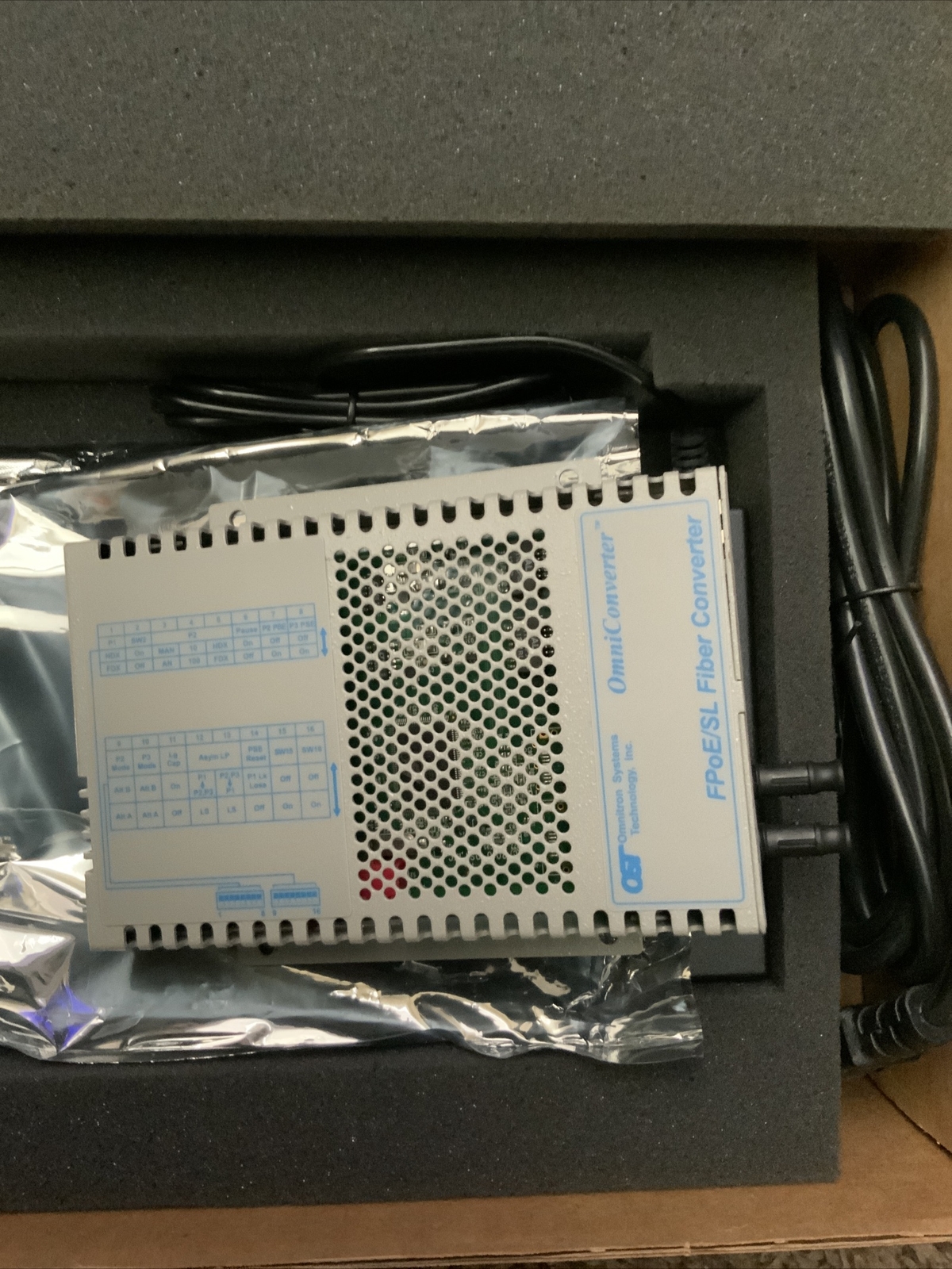 Omnitron Systems FPoE/SL Fiber Converter Model 9340-0-21Z