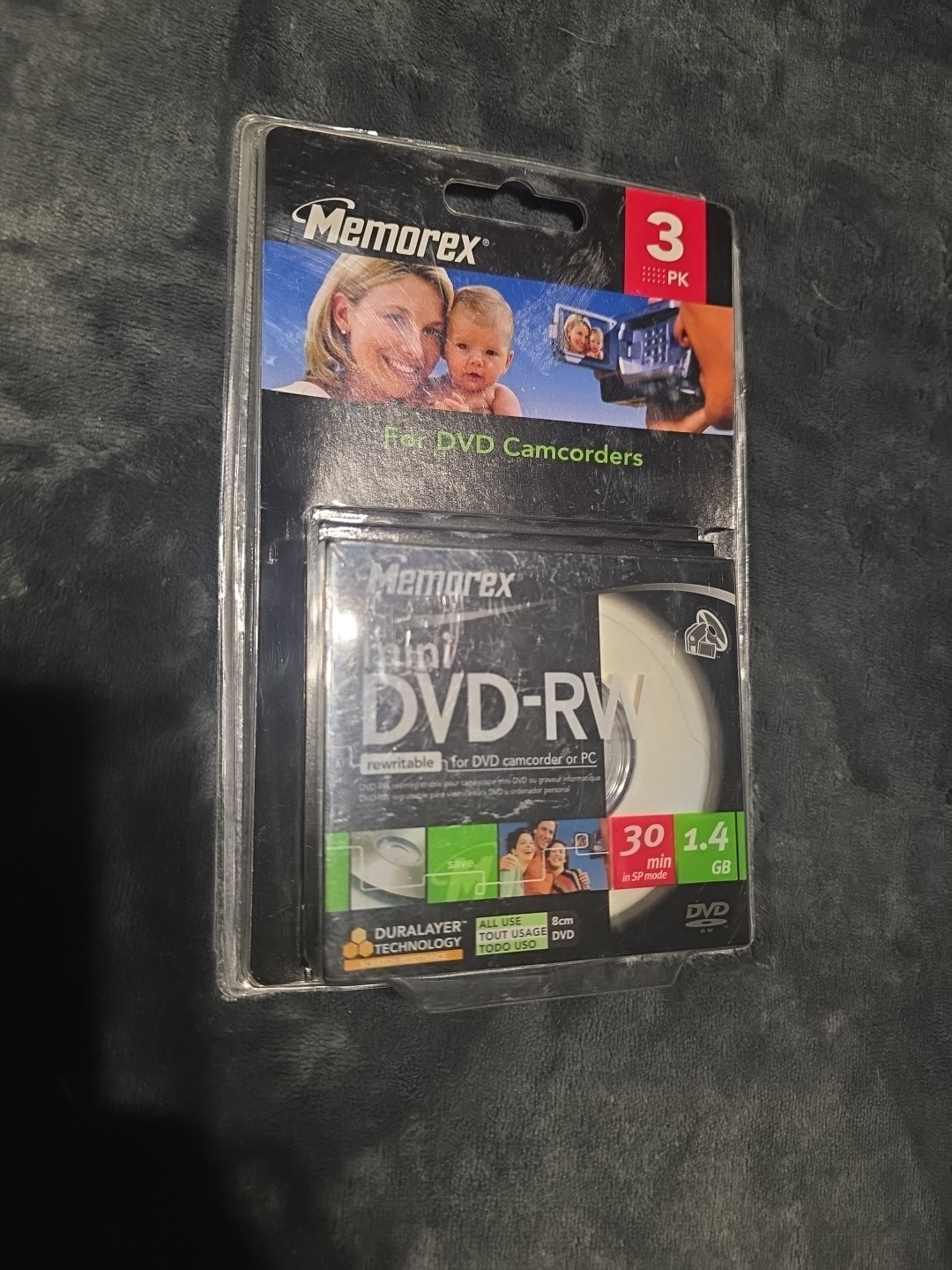 Memorex 3 Pack 2x Mini DVD-RW Discs With Jewel Cases 1.4 GB -  NEW Sealed