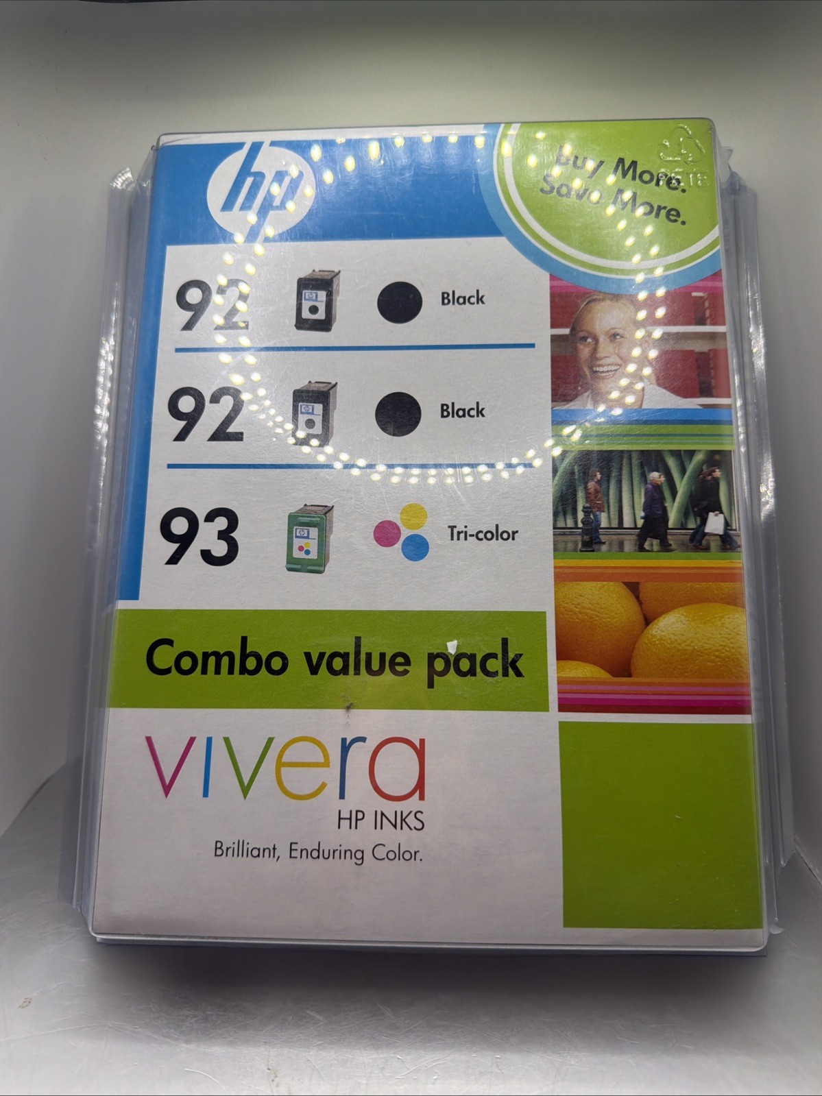 HP 92 Black HP 93 Tri-Color Ink Cartridges Combo 3 Pack Sealed Box Exp 9/2008