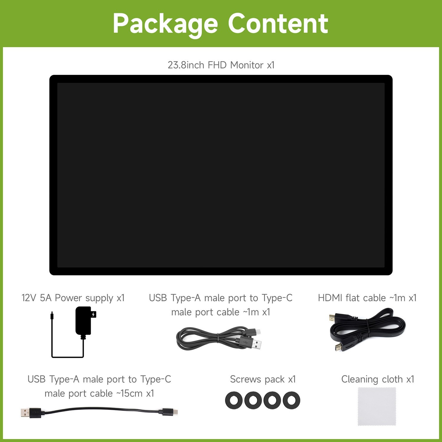 Waveshare 23.8/27inch Capacitive Touch Monitor, 1920×1080 Full HD 10-Point Touch
