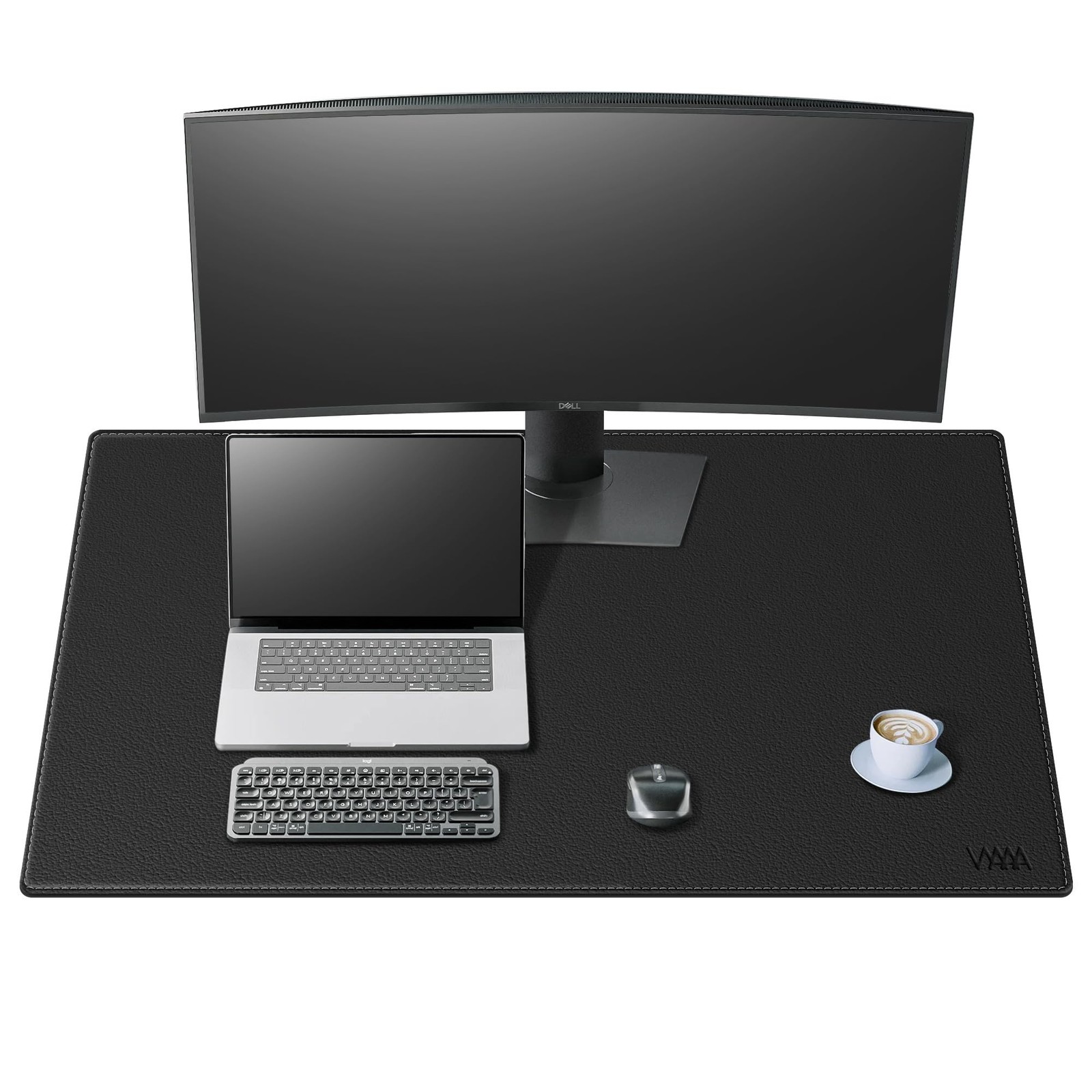 PU Leather Desk Mat Large Office Pad Waterproof Protector Black 40x24 Inch