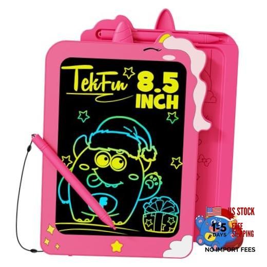 LCD Writing Tablet for Kids, 8.5 Inch Unicorn Doodle Board, 6.6"W x 8.7"H Pink