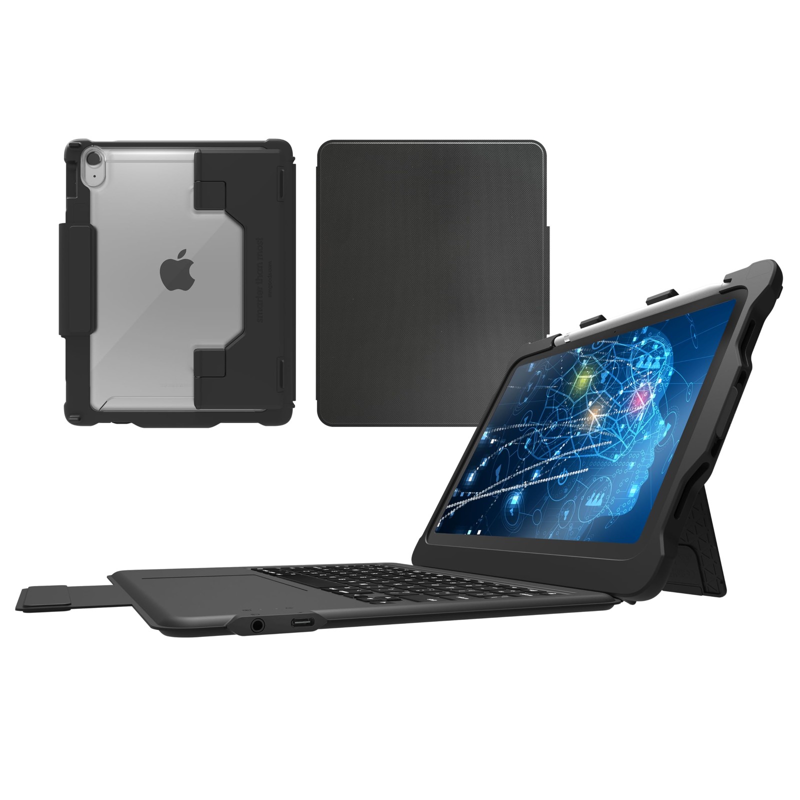 Dux USB C Keyboard Case for iPad 10th Gen A16 with Trackpad and Pencil Storage