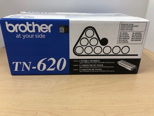 Brother TN-620 Black Toner Cartridge TN620 Genuine Original OEM - NEW/SEALED