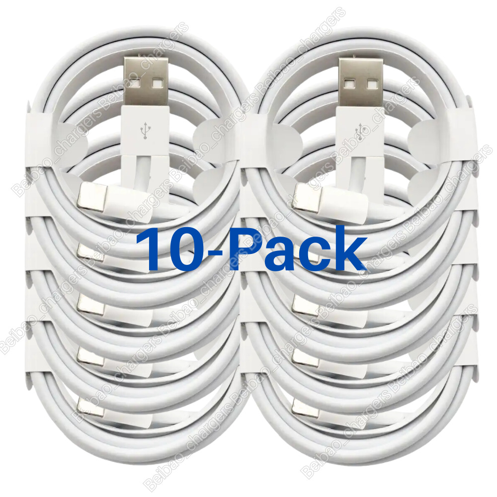 10 Pack USB Data Fast Charger Cable Cord For Apple iPhone 7 8 X 11 12 13 14 MAX