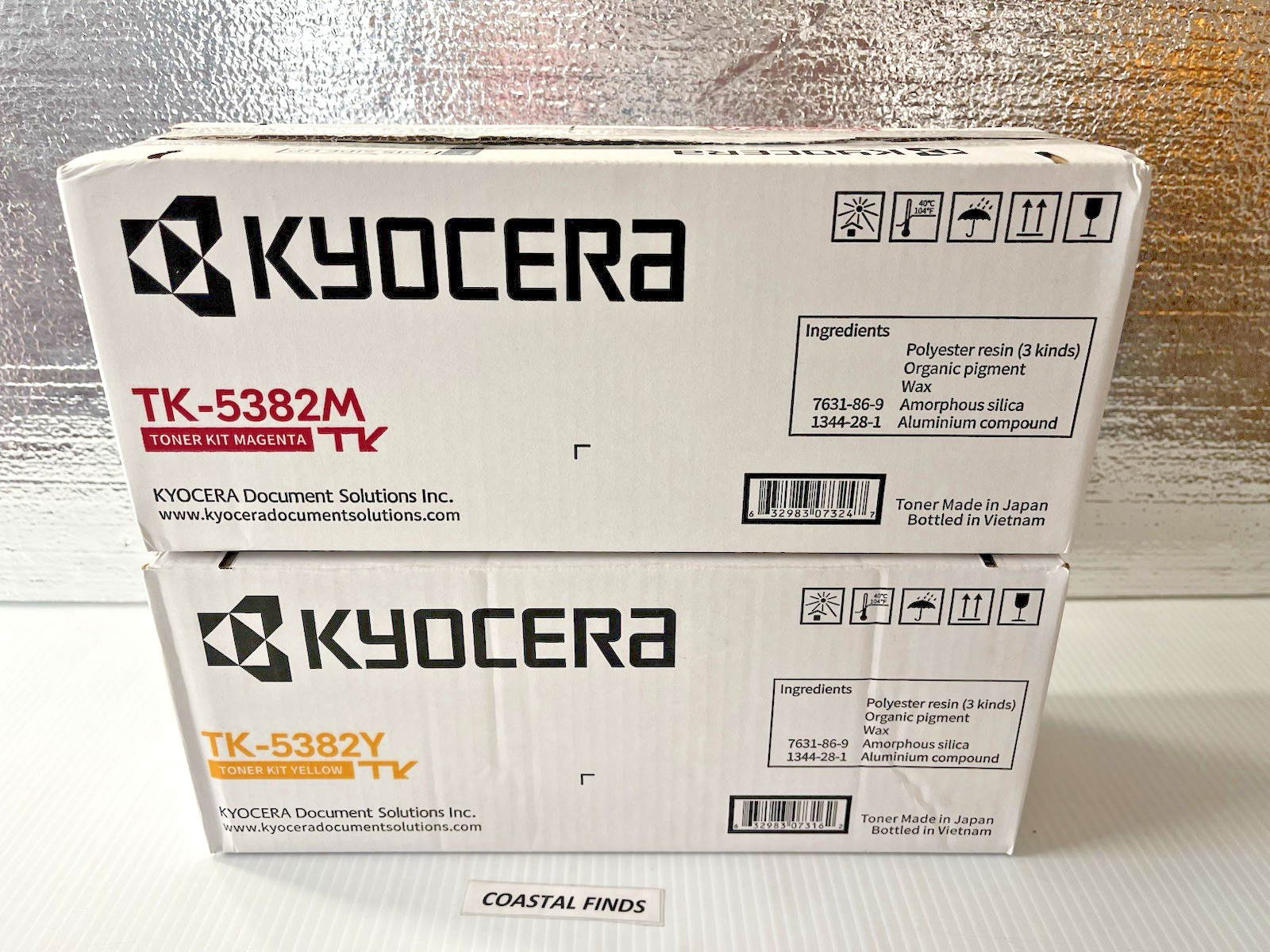 Kyocera TK-5382 Toner Magenta Yellow Lot (2) OEM NEW Sealed TK-5382M TK-5382Y