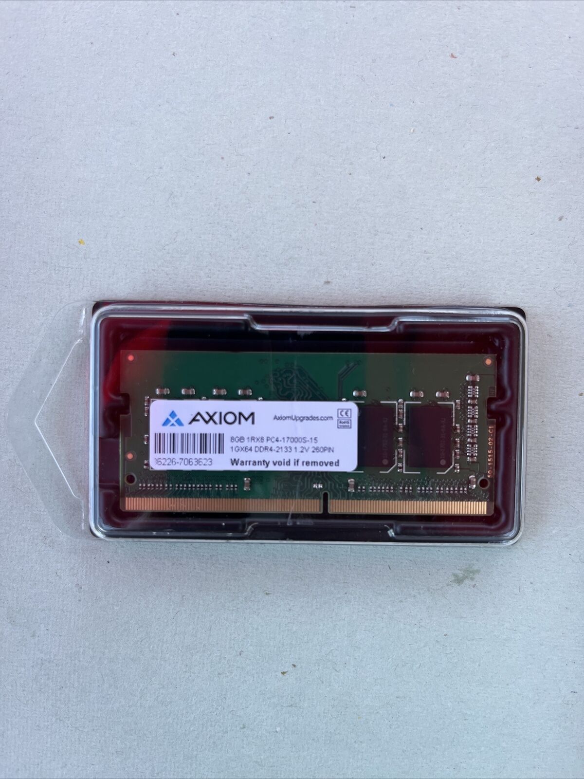 Axiom 8GB 2RX8 PC4-17000S-15 1GX64 DDR4-2133 1.2V 260PIN Memory