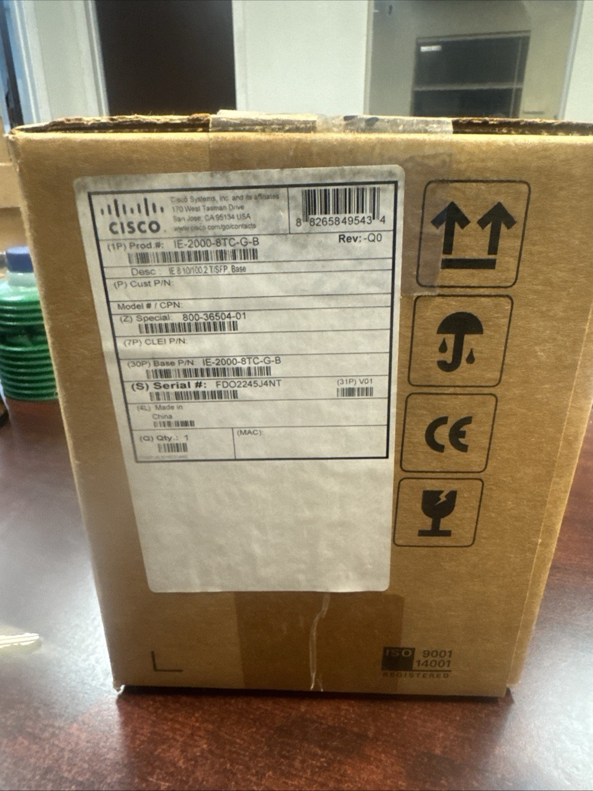 Cisco IE‑2000‑8TC‑G‑B Industrial Ethernet Switch IE2000 8TC New Sealed OEM