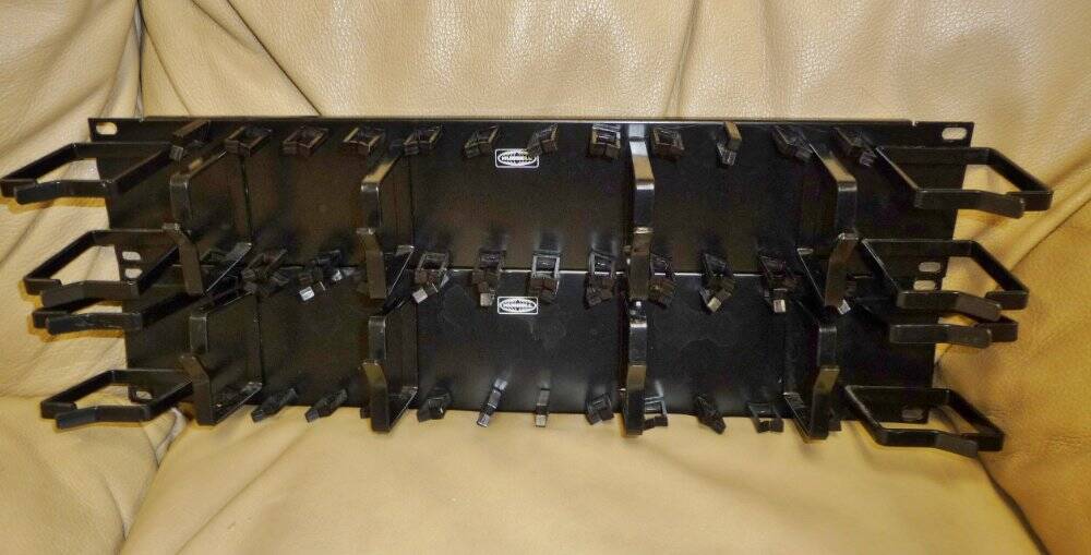 [2] Hubbell Horizontal Rack Cable Management Panels 3.5"H x 19"W Used
