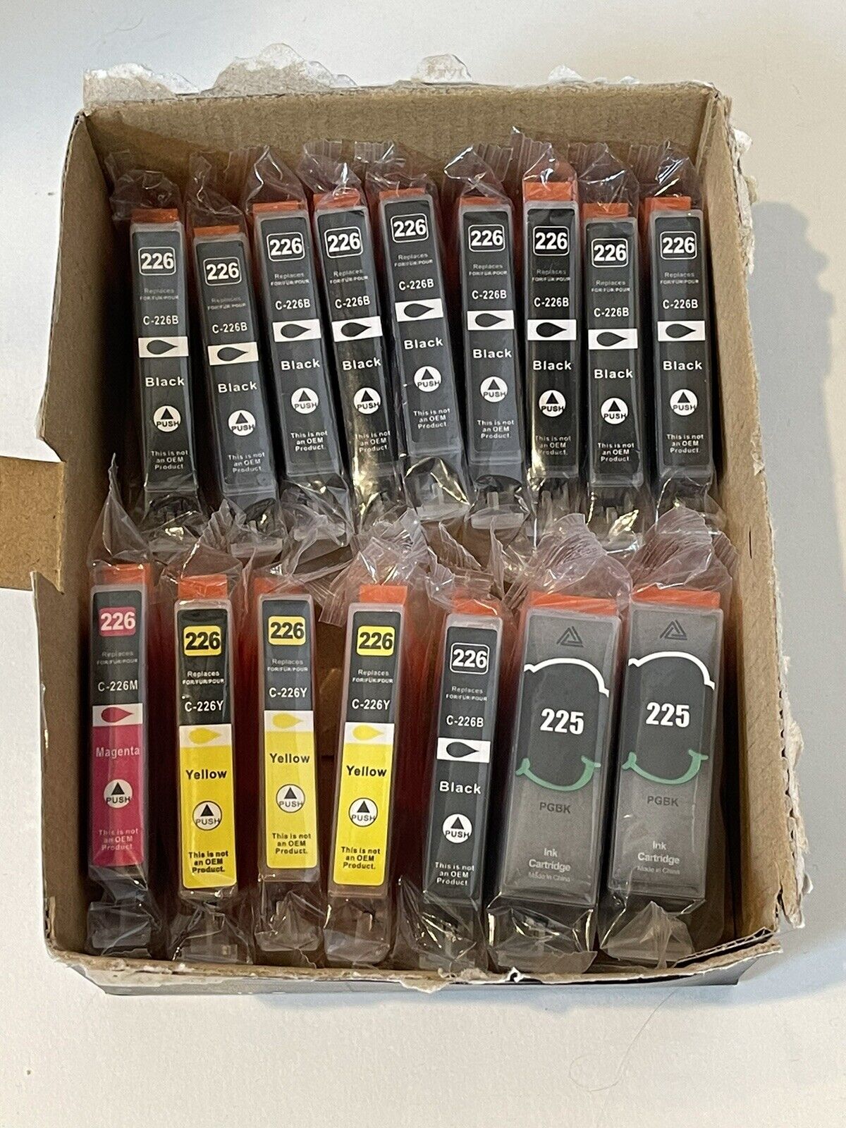 EZink 16 Pack Ink Cartridges for Canon Pixma Style 14x C-226 2x 225 Multi Colors
