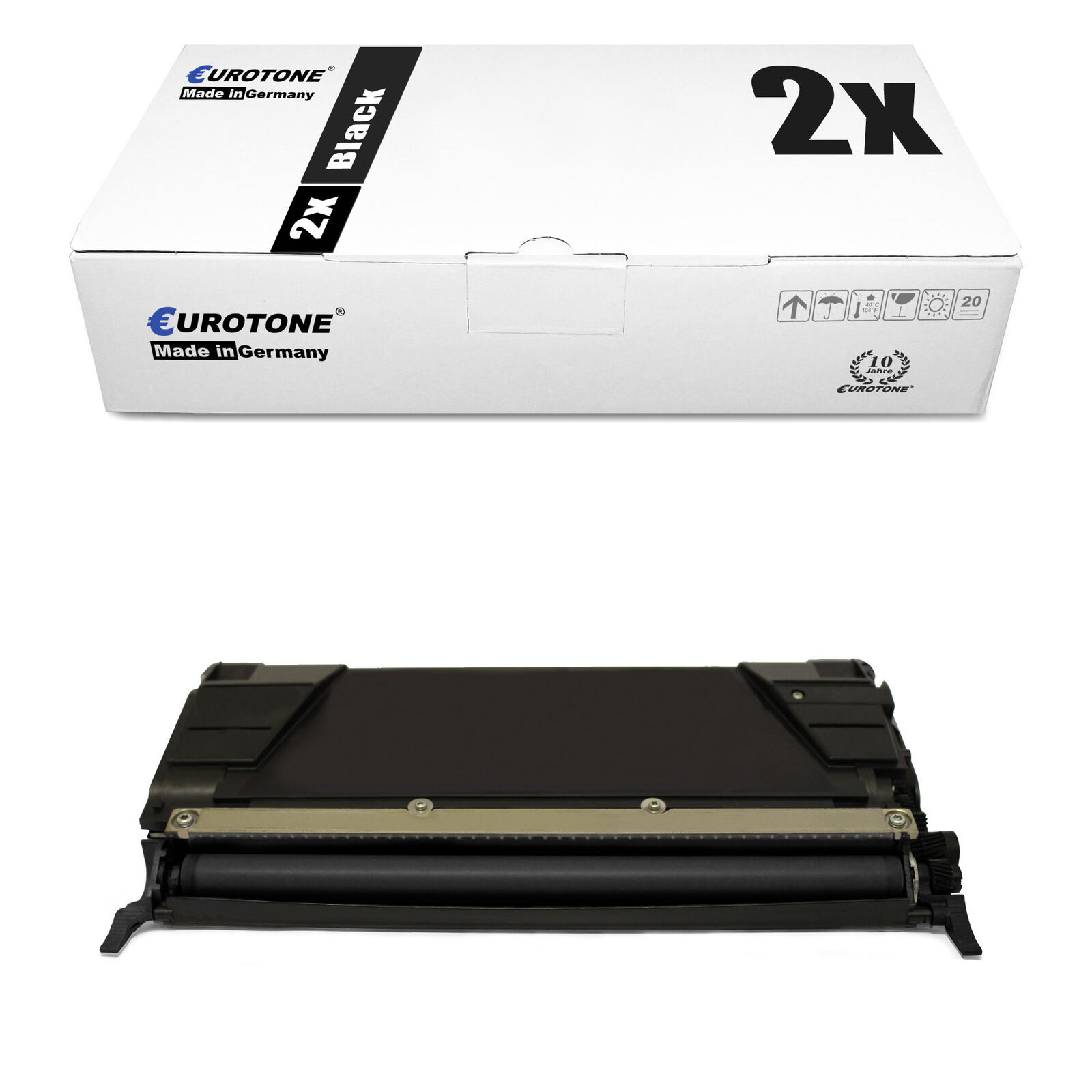2x Eco Cartridge Black for Lexmark C-746-N