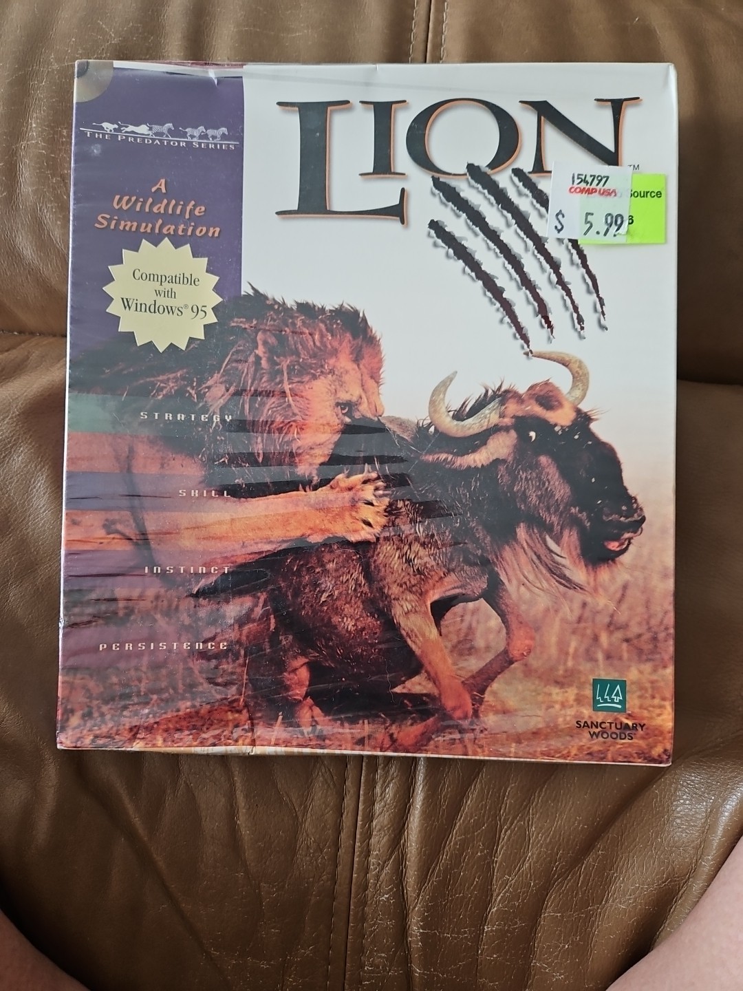 Lion: A Wildlife Simulation PC CD Win95 Unopened 1995
