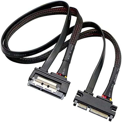 22Pin SATA Power Extension Cable,22 Pin（7+15） Sata Male to Female Data and Power