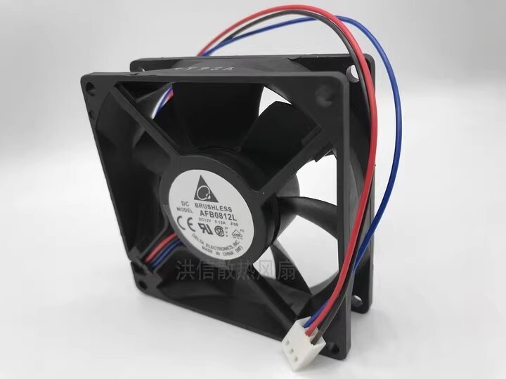 Delta AFB0812L 8025 DC12V 0.12A 80*25MM 2-Wire Chassis Cooling Fan