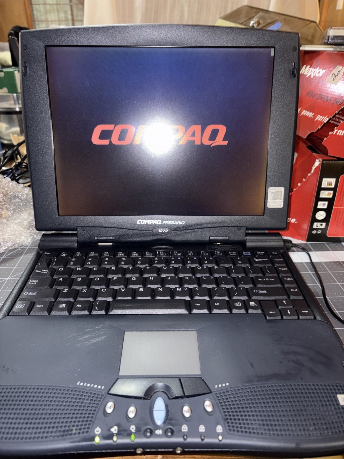 Vintage Compaq Presario 1272 Laptop – Windows 98 – Complete Bundle