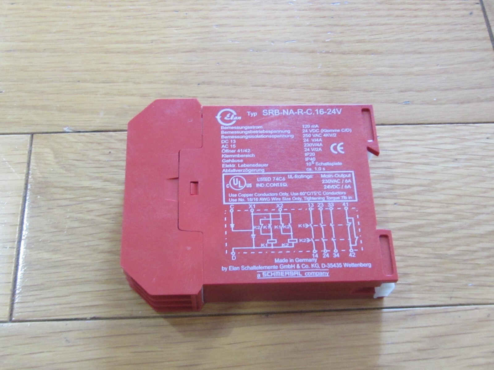 SCHMERSAL ELAN SRB-NA-R-C.16-24V Safety Relay 24VDC Exc. Cond Cool Cool