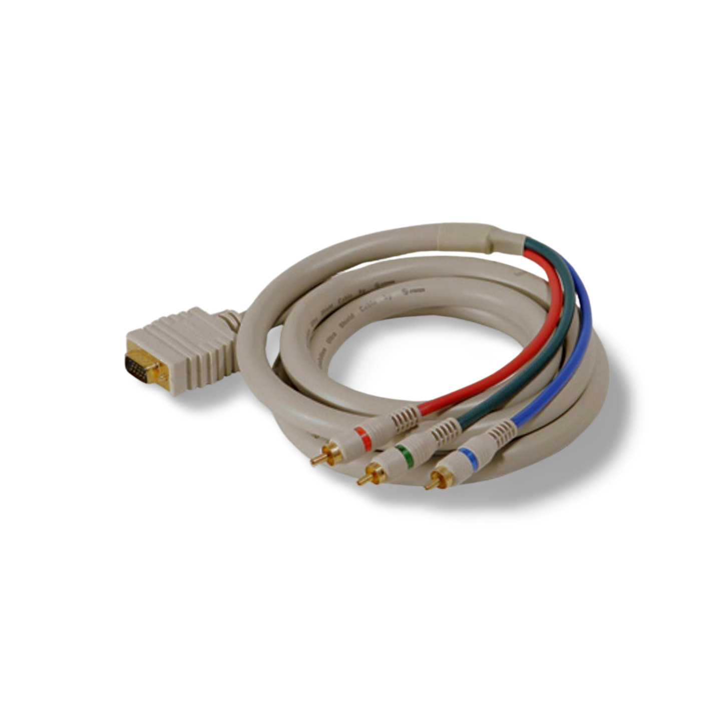 12ft HDTV 3 RCA Triple Shielded Component Breakout Cable - White