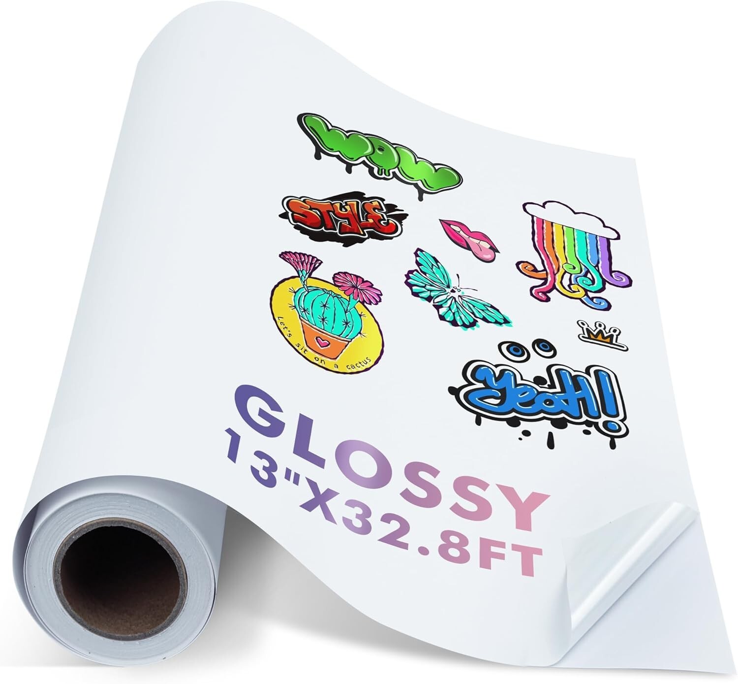 Lot Variety Size - KOALA Printable Vinyl Sticker Paper Water Proof ,Glossy White