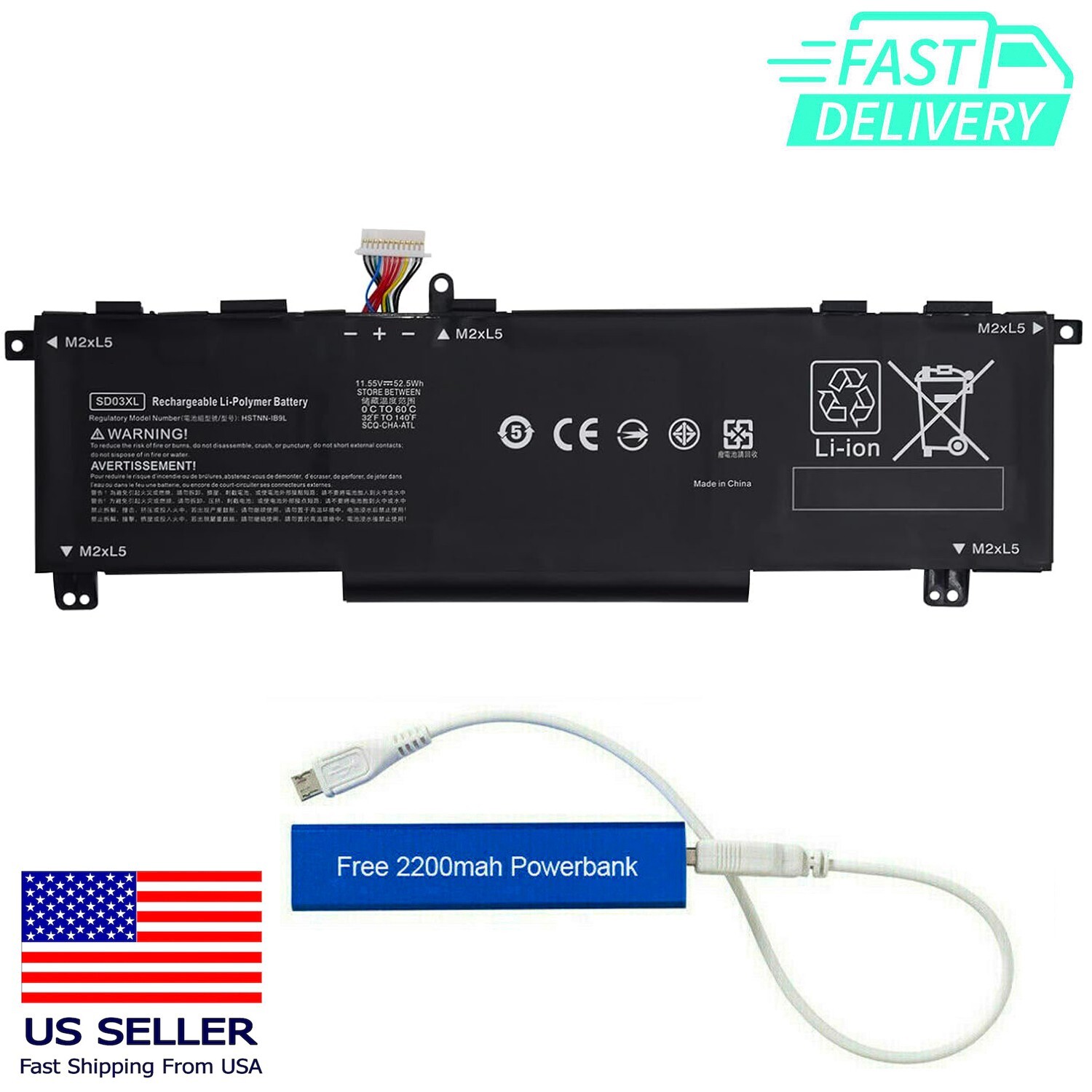 L84394-005 SD03XL REPLACEMENT BATT FOR HP VICTUS 15-FA, 15FB, OMEN 15-EK, 15-EN