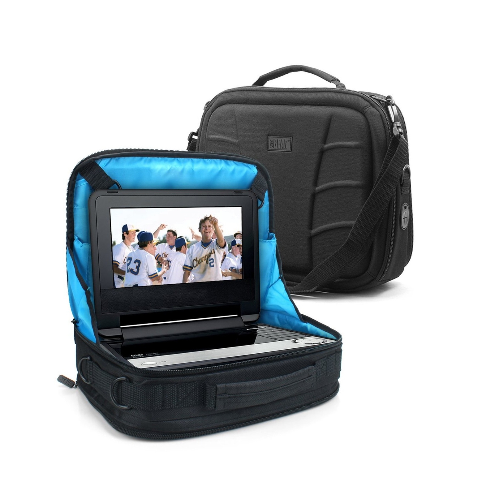 USA GEAR Portable DVD Player Case - S11 Car Headrest Holder Compatible with D...