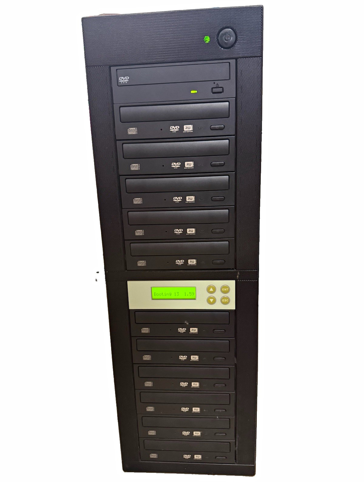 Standalone CD/DVD Duplicator Tower 1-11 Target DVD Read/Write Black 512MB
