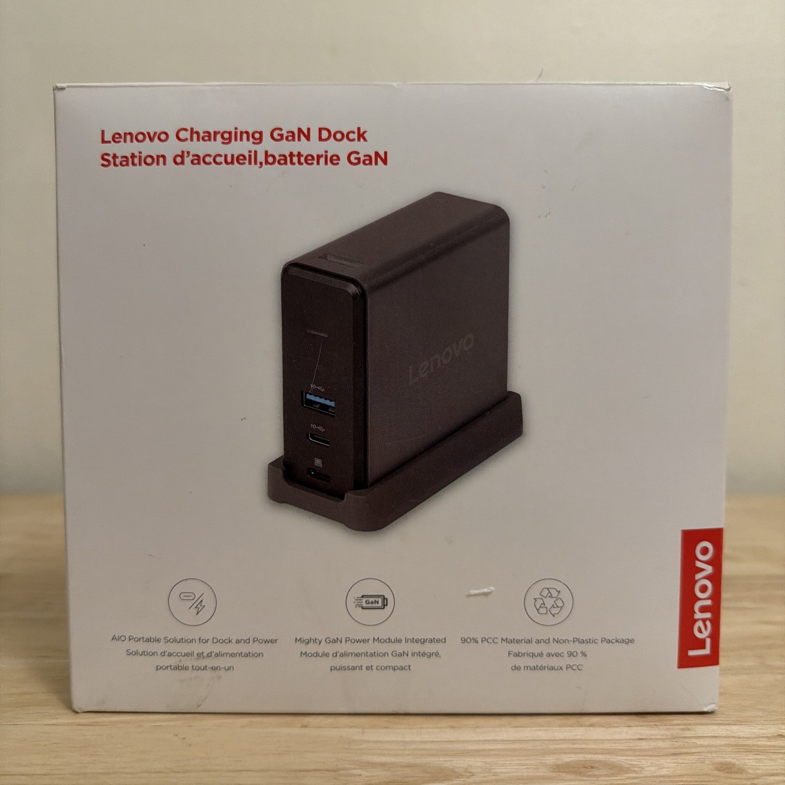 Lenovo GaN Charging Dock, Multiport Docking Station w/ 60W PD, HDMI, USB-C, U...